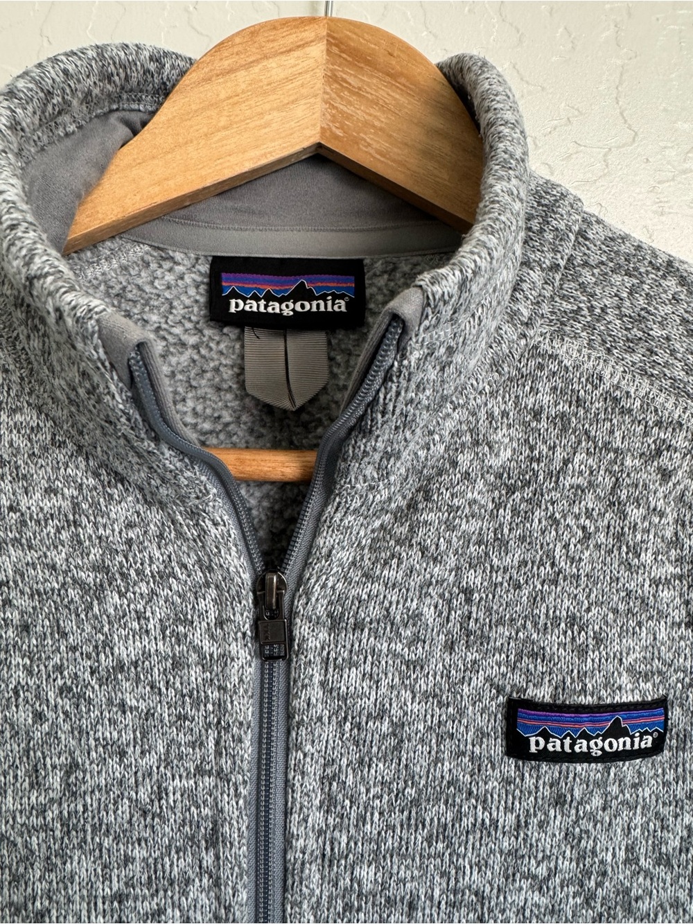 Patagonia Better Sweater Full Zip Fleece Jacket Birch White / Grey - Picture 4 of 10